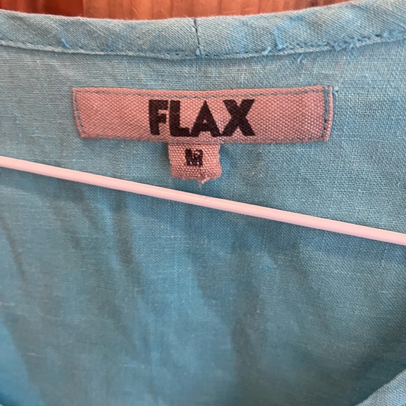 flax blue linen dress - Picture 3 of 4